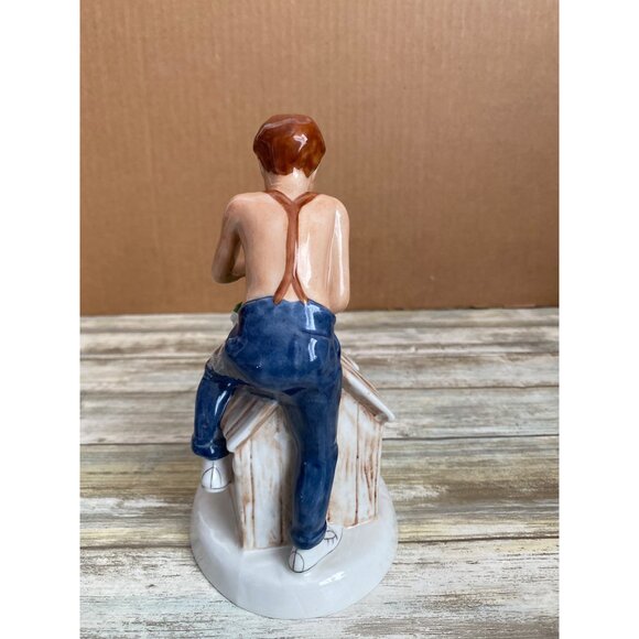 1981 Royal Doulton Childhood Days "As Good as New" HN 2971 Figurine Boy & Dog - Picture 3 of 11